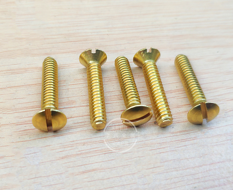 Brass Machine Screws Slotted Oval Head