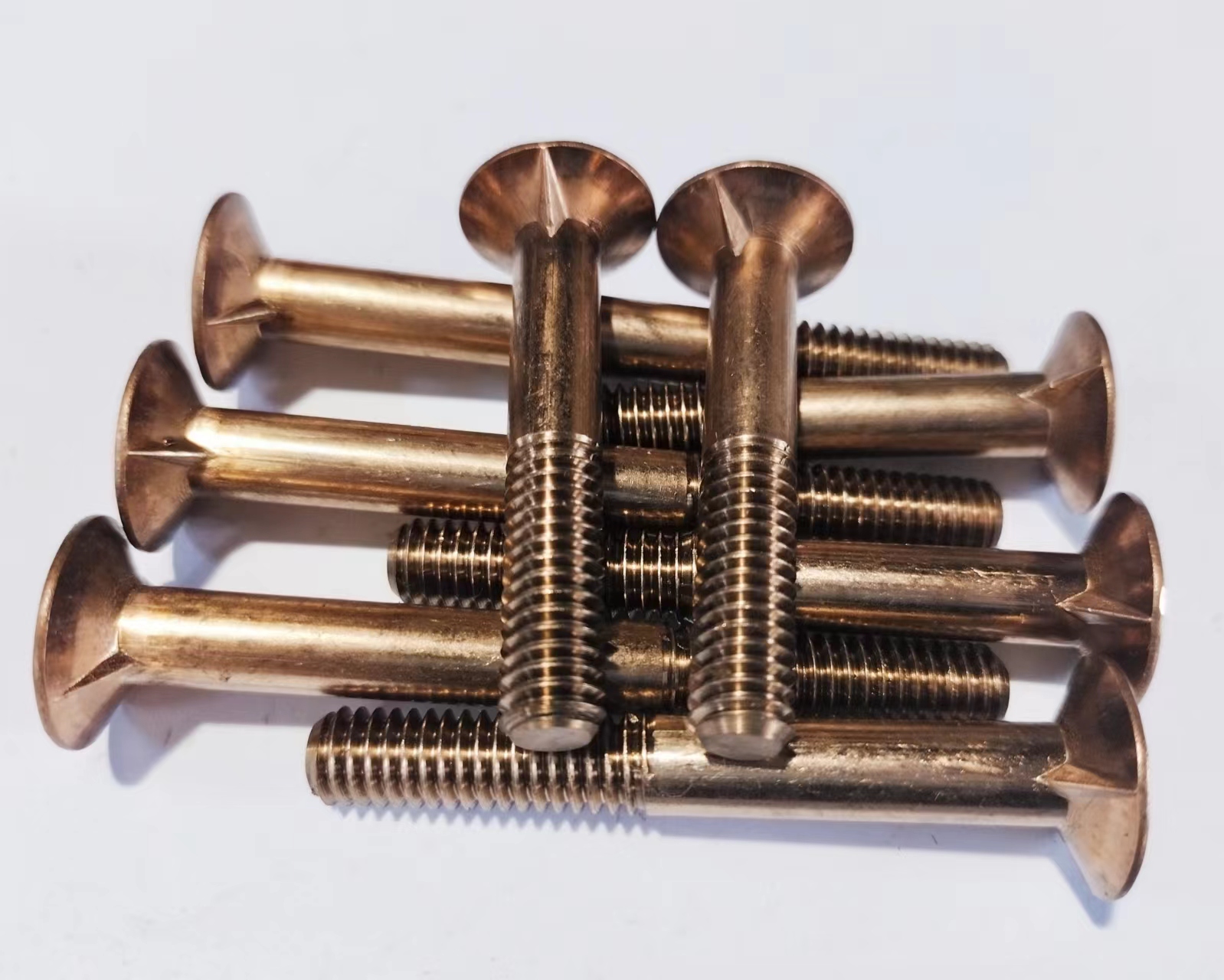 Silicon Bronze Fin Neck Flat Head Bolts