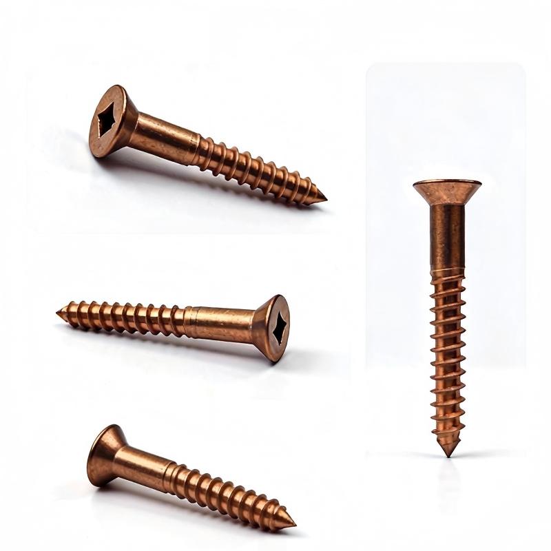 Silicon Bronze Wood Screws Square Drive Flat Head