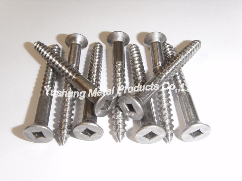 Monel wood screws with cutting threads