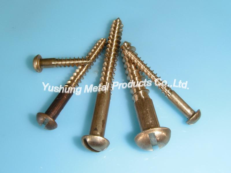 Silicon Bronze Wood Screws Slotted Round Head